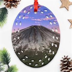 Mount Mountain Fuji Japan Volcano Mountains Ornament (oval Filigree) by danenraven