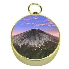 Mount Mountain Fuji Japan Volcano Mountains Gold Compasses by danenraven