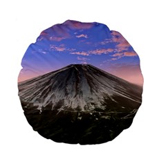 Mount Mountain Fuji Japan Volcano Mountains Standard 15  Premium Flano Round Cushions by danenraven