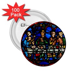 Window Stained Glass Chartres Cathedral 2 25  Buttons (100 Pack)  by danenraven