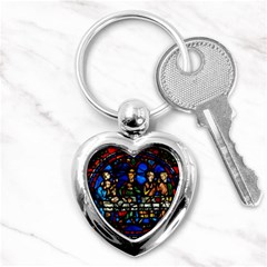 Window Stained Glass Chartres Cathedral Key Chain (heart) by danenraven