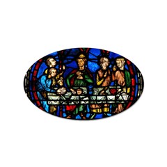 Window Stained Glass Chartres Cathedral Sticker Oval (10 Pack) by danenraven