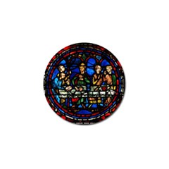 Window Stained Glass Chartres Cathedral Golf Ball Marker by danenraven