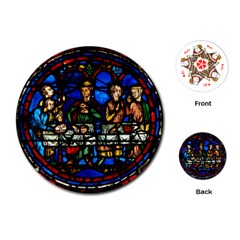 Window Stained Glass Chartres Cathedral Playing Cards Single Design (round) by danenraven