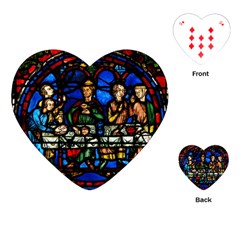 Window Stained Glass Chartres Cathedral Playing Cards Single Design (heart) by danenraven