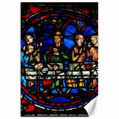 Window Stained Glass Chartres Cathedral Canvas 20  X 30  by danenraven