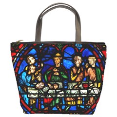 Window Stained Glass Chartres Cathedral Bucket Bag by danenraven