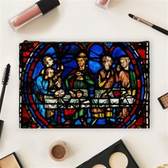 Window Stained Glass Chartres Cathedral Cosmetic Bag (large) by danenraven