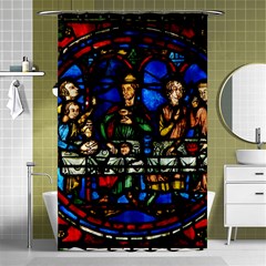 Window Stained Glass Chartres Cathedral Shower Curtain 48  X 72  (small)  by danenraven