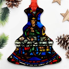 Window Stained Glass Chartres Cathedral Christmas Tree Ornament (two Sides) by danenraven