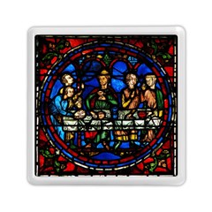 Window Stained Glass Chartres Cathedral Memory Card Reader (square) by danenraven