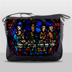 Window Stained Glass Chartres Cathedral Messenger Bag by danenraven