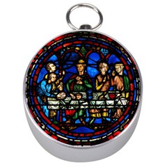 Window Stained Glass Chartres Cathedral Silver Compasses by danenraven