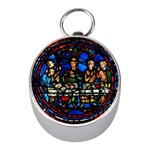 Window Stained Glass Chartres Cathedral Mini Silver Compasses Front