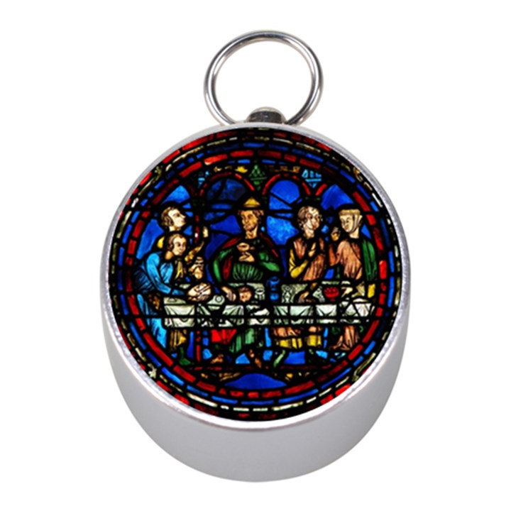 Window Stained Glass Chartres Cathedral Mini Silver Compasses