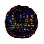 Window Stained Glass Chartres Cathedral Standard 15  Premium Flano Round Cushions Front