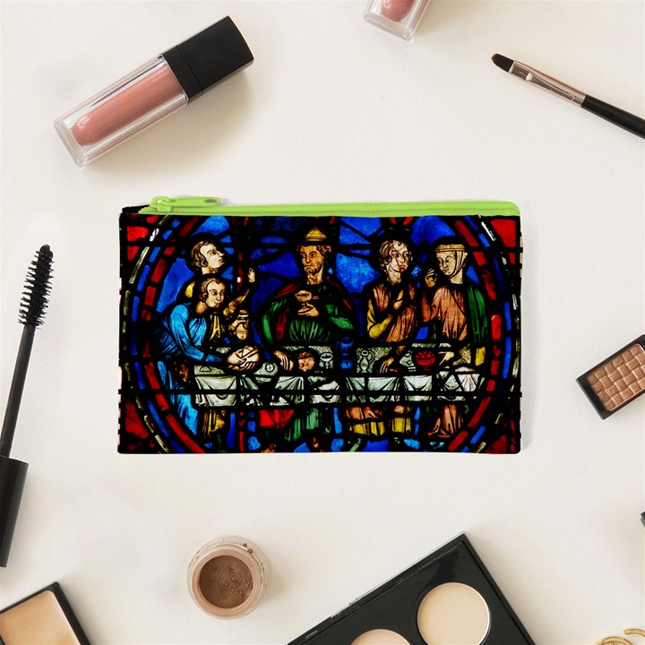 Window Stained Glass Chartres Cathedral Cosmetic Bag (XS)