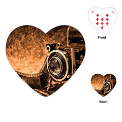 Camera Film Vintage Film Camera Old Old Camera Playing Cards Single Design (heart) by danenraven