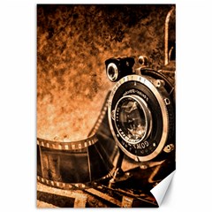 Camera Film Vintage Film Camera Old Old Camera Canvas 12  X 18  by danenraven