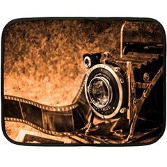 Camera Film Vintage Film Camera Old Old Camera Double Sided Fleece Blanket (mini)  by danenraven