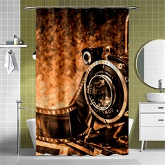 Camera Film Vintage Film Camera Old Old Camera Shower Curtain 48  X 72  (small)  by danenraven