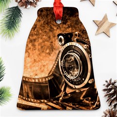 Camera Film Vintage Film Camera Old Old Camera Bell Ornament (two Sides) by danenraven