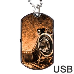 Camera Film Vintage Film Camera Old Old Camera Dog Tag Usb Flash (two Sides) by danenraven