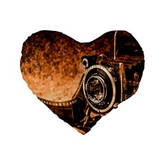 Camera Film Vintage Film Camera Old Old Camera Standard 16  Premium Heart Shape Cushions by danenraven