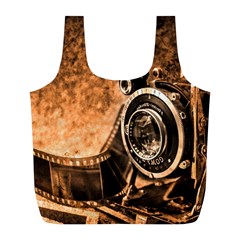 Camera Film Vintage Film Camera Old Old Camera Full Print Recycle Bag (l) by danenraven