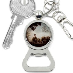 Man Cattle Animals Cows Bulls Calves Mammals Bottle Opener Key Chain by danenraven