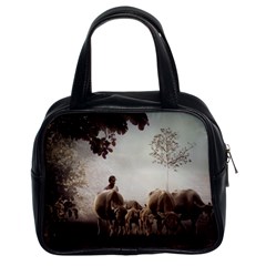 Man Cattle Animals Cows Bulls Calves Mammals Classic Handbag (two Sides) by danenraven