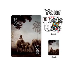 Man Cattle Animals Cows Bulls Calves Mammals Playing Cards 54 Designs (mini) by danenraven