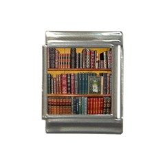 Books Library Bookshelf Bookshop Vintage Antique Italian Charm (13mm) by danenraven