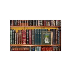 Books Library Bookshelf Bookshop Vintage Antique Sticker Rectangular (10 Pack) by danenraven