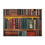 Books Library Bookshelf Bookshop Vintage Antique Sticker A4 (10 pack) Front