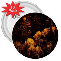 Autumn Fall Foliage Forest Trees Woods Nature 3  Buttons (10 Pack)  by danenraven