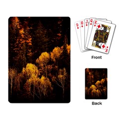 Autumn Fall Foliage Forest Trees Woods Nature Playing Cards Single Design (rectangle)