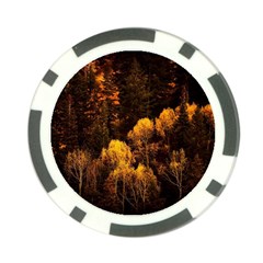 Autumn Fall Foliage Forest Trees Woods Nature Poker Chip Card Guard (10 Pack) by danenraven