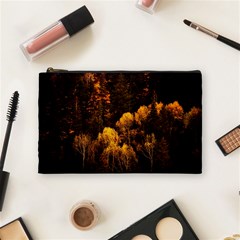 Autumn Fall Foliage Forest Trees Woods Nature Cosmetic Bag (medium) by danenraven