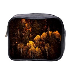 Autumn Fall Foliage Forest Trees Woods Nature Mini Toiletries Bag (two Sides) by danenraven