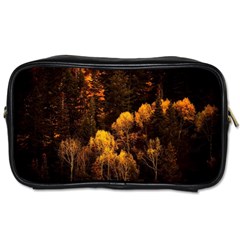 Autumn Fall Foliage Forest Trees Woods Nature Toiletries Bag (one Side) by danenraven