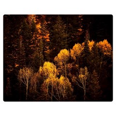 Autumn Fall Foliage Forest Trees Woods Nature Double Sided Flano Blanket (medium)  by danenraven