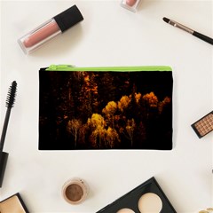 Autumn Fall Foliage Forest Trees Woods Nature Cosmetic Bag (xs) by danenraven