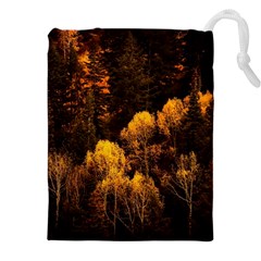 Autumn Fall Foliage Forest Trees Woods Nature Drawstring Pouch (4xl) by danenraven