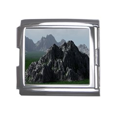 Terrain Mountain Rock Landscape Mountains Nature Mega Link Italian Charm (18mm)