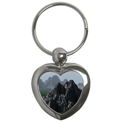 Terrain Mountain Rock Landscape Mountains Nature Key Chain (heart) by danenraven