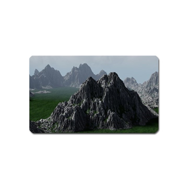 Terrain Mountain Rock Landscape Mountains Nature Magnet (Name Card)