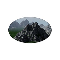 Terrain Mountain Rock Landscape Mountains Nature Sticker Oval (10 Pack) by danenraven