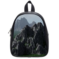 Terrain Mountain Rock Landscape Mountains Nature School Bag (small) by danenraven