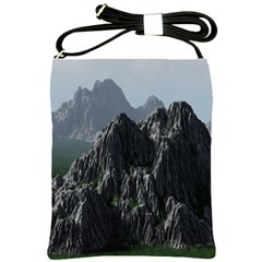 Terrain Mountain Rock Landscape Mountains Nature Shoulder Sling Bag by danenraven